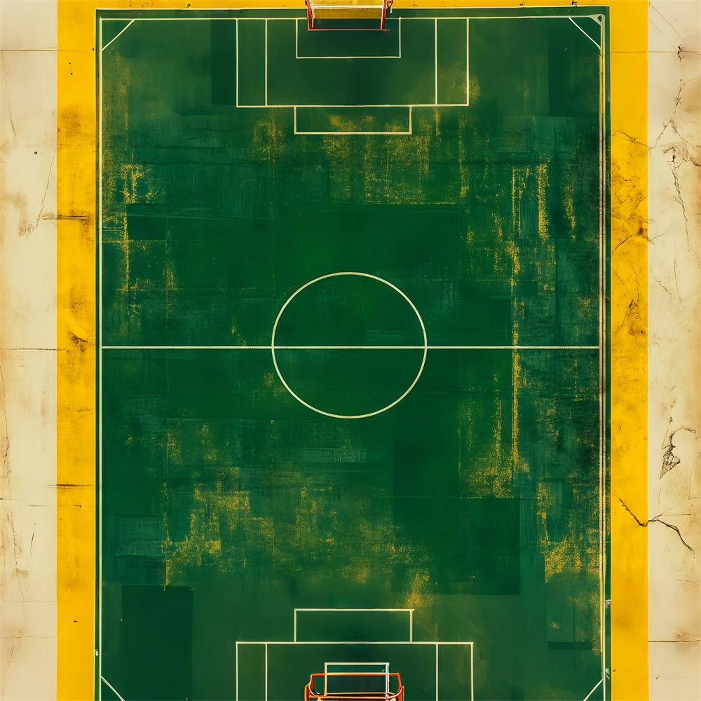 Soccer Backdrops Vintage Green Soccer Field Sports Backdrops LXX59-329