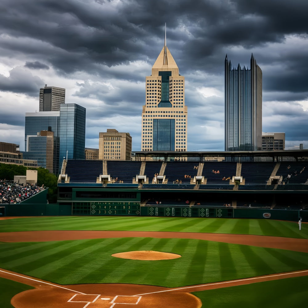Sports Backdrop City Skyline Baseball Field Baseball Backdrop LXX59-339