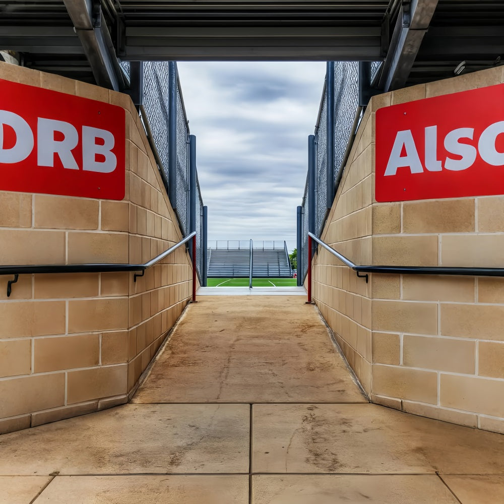 Sports Backdrop Concrete Tunnel Stadium Entrance Sports Backdrops LXX59-340