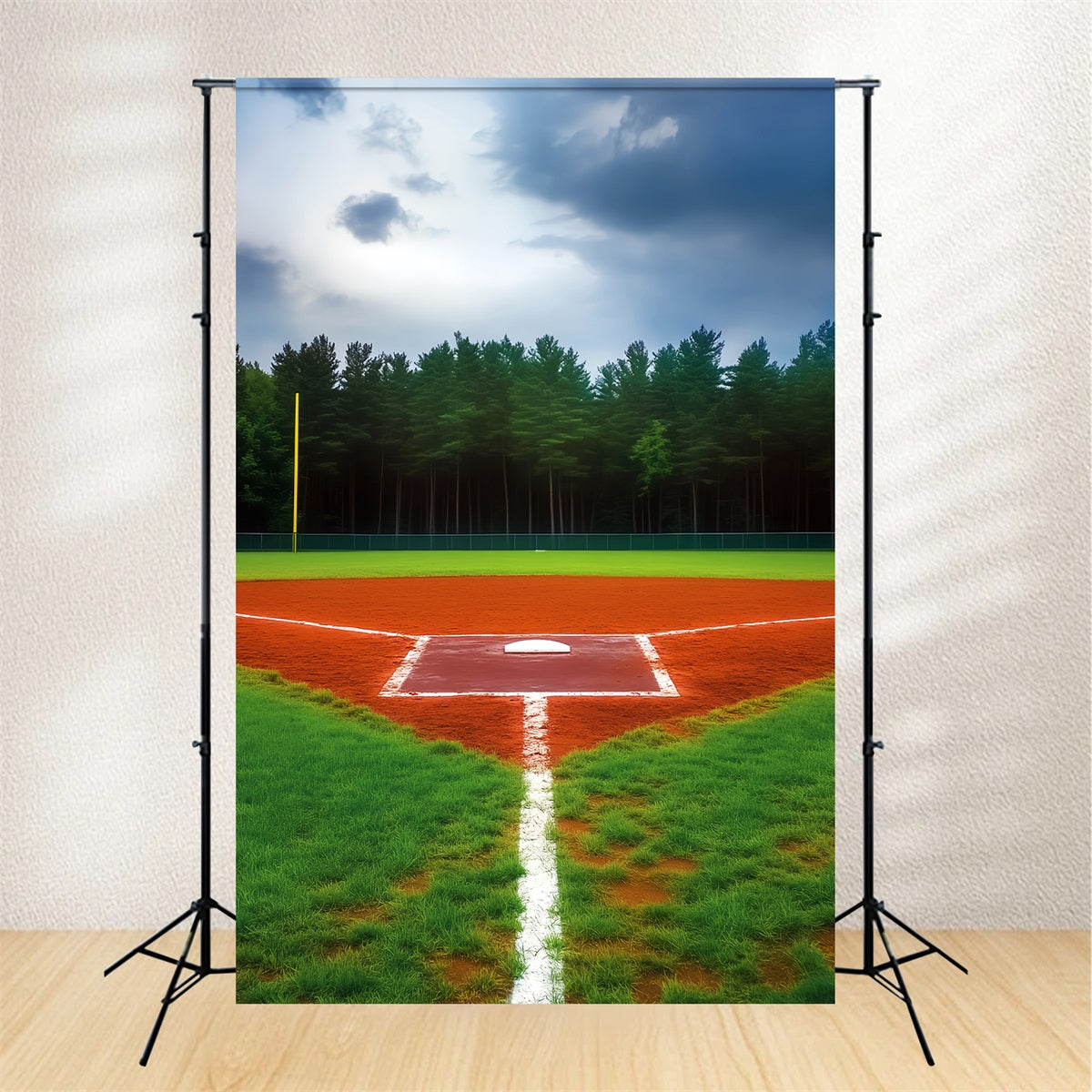 Sports Backdrop Forest Edge Baseball Diamond Baseball Field Backdrop LXX59-341