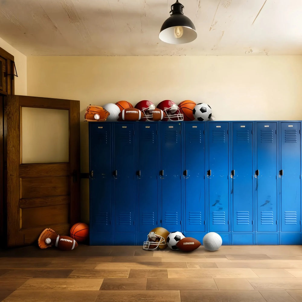 Sports Backdrop Locker Room Sports Equipment Sports Backdrops LXX59-343