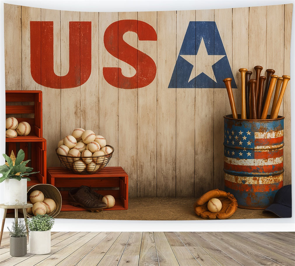 Baseball Backdrop Baseball USA Vintage Setup Sports Backdrops LXX59-348