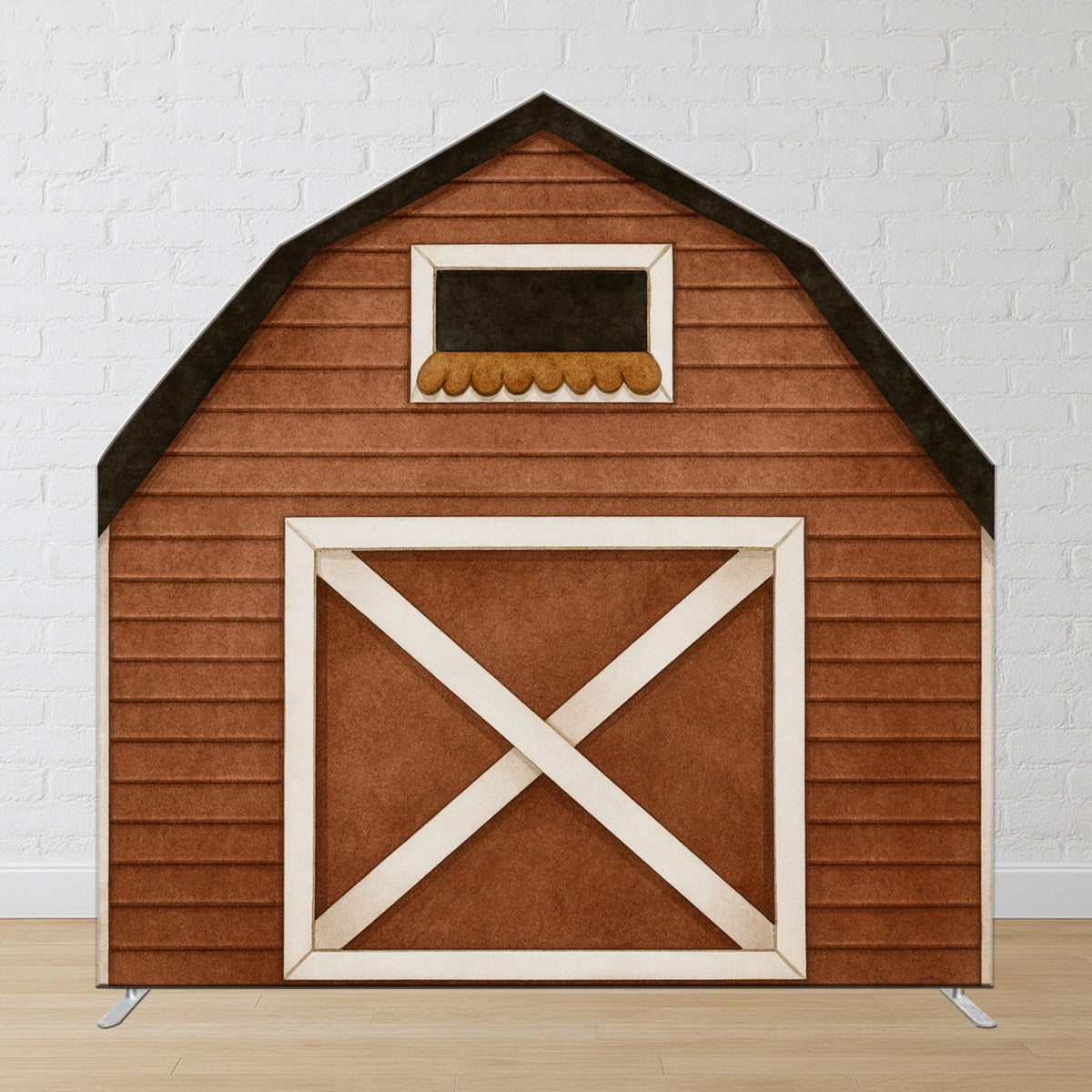 Arch Backdrop Brown Farm House Barn Door Party Backdrops LXX59-360