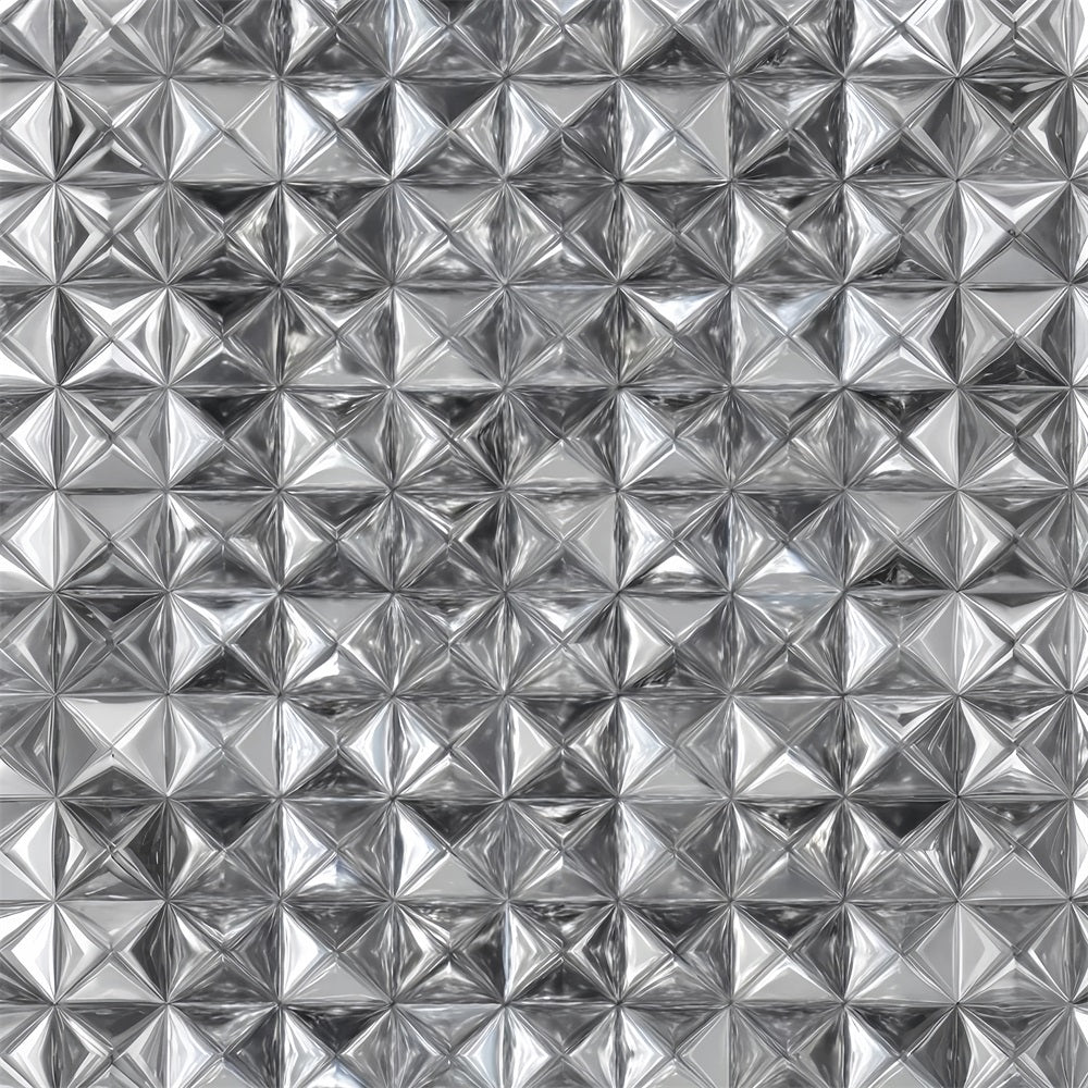 School Portrait Backdrop Silver Geometric Metal Texture Portrait Backdrops LXX59-442