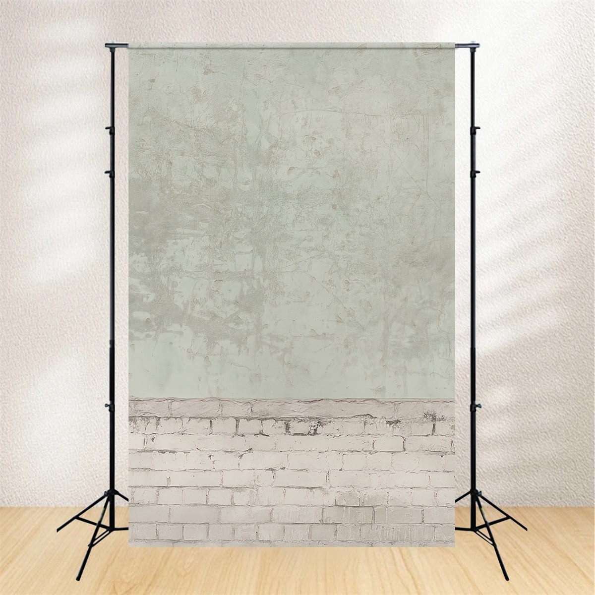 Concrete Photo Backdrop Aged White Brick Texture Portrait Backdrops LXX59-446