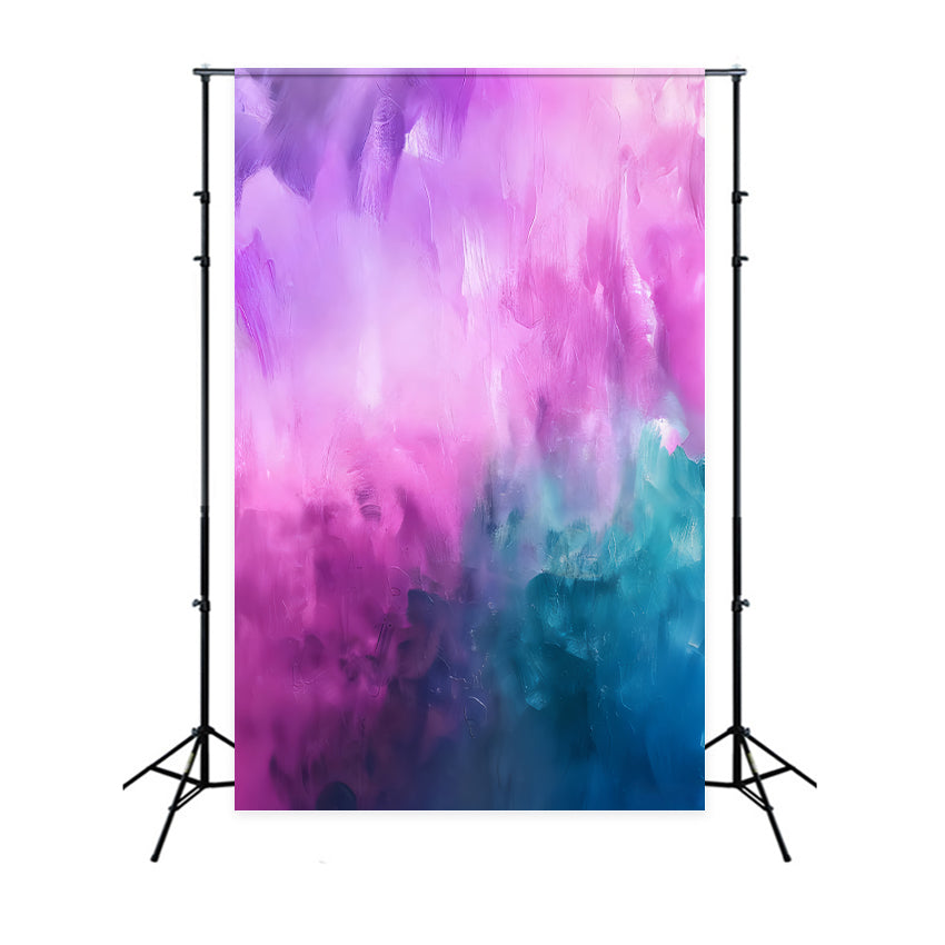 Portrait Backdrops Vibrant Pink Teal Abstract Family Portrait Backdrop LXX59-450