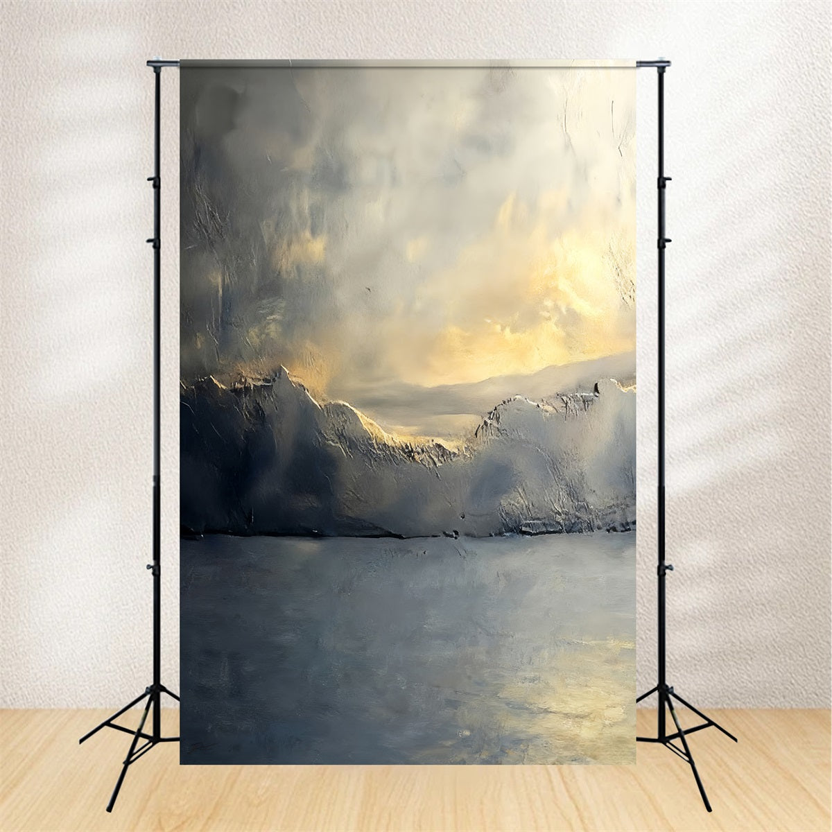 Concrete Backdrop Golden Horizon Mist Landscape Portrait Photography Backdrop LXX59-453