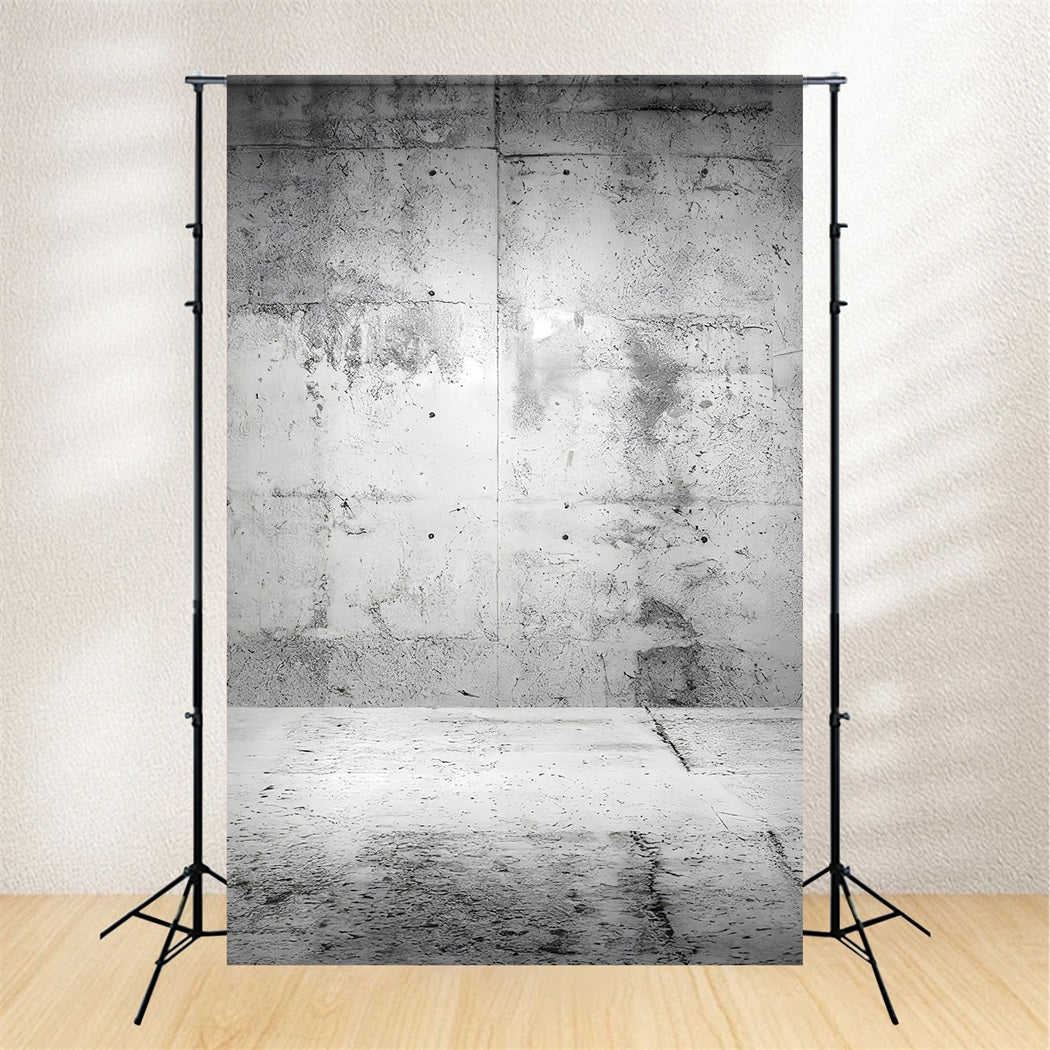 Concrete Photo Backdrop Aged Industrial Concrete Texture Family Portrait Backdrop LXX59-454