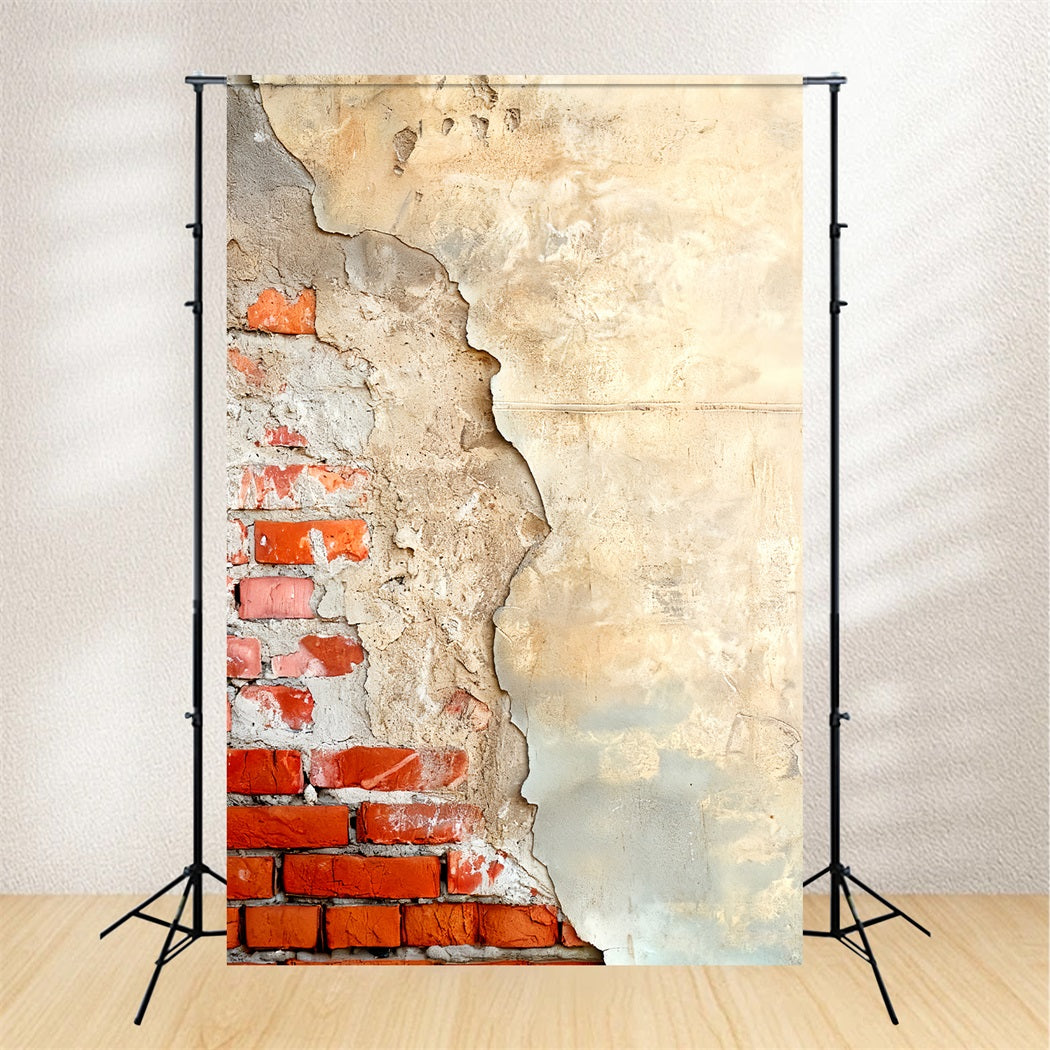 Concrete Wall Backdrop Exposed Brick Plaster Texture Portrait Backdrops LXX59-460