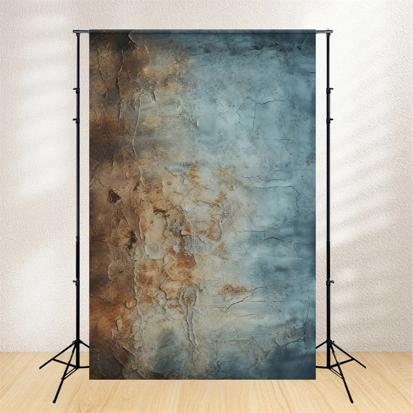 Concrete Backdrop Rustic Brown Blue Texture Portrait Photography Backdrop LXX59-462