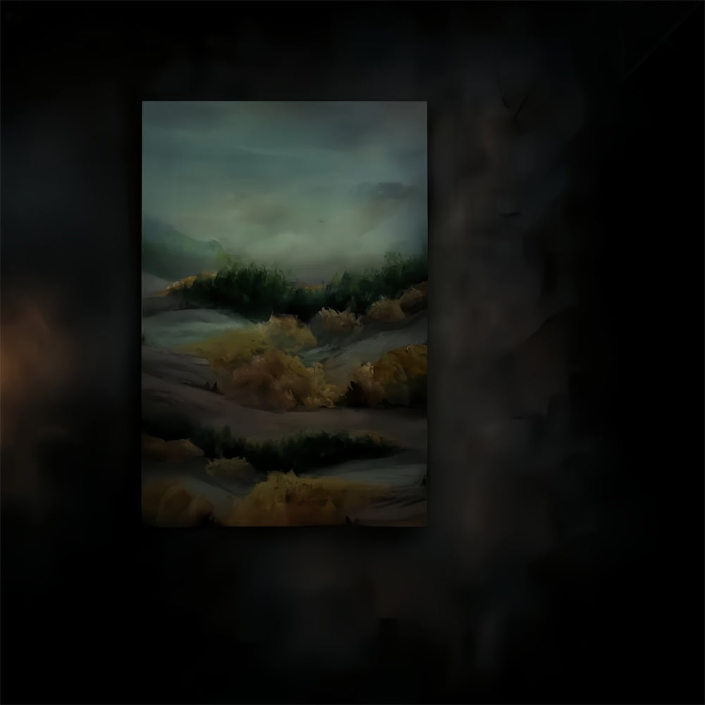 Portrait Studio Backdrop Misty Autumn Landscape Painting Portrait Backdrop LXX59-464