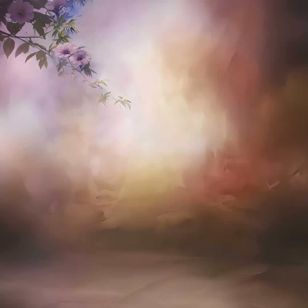 Portrait Backdrop Warm Floral Light Gradient School Portrait Backdrop LXX59-467