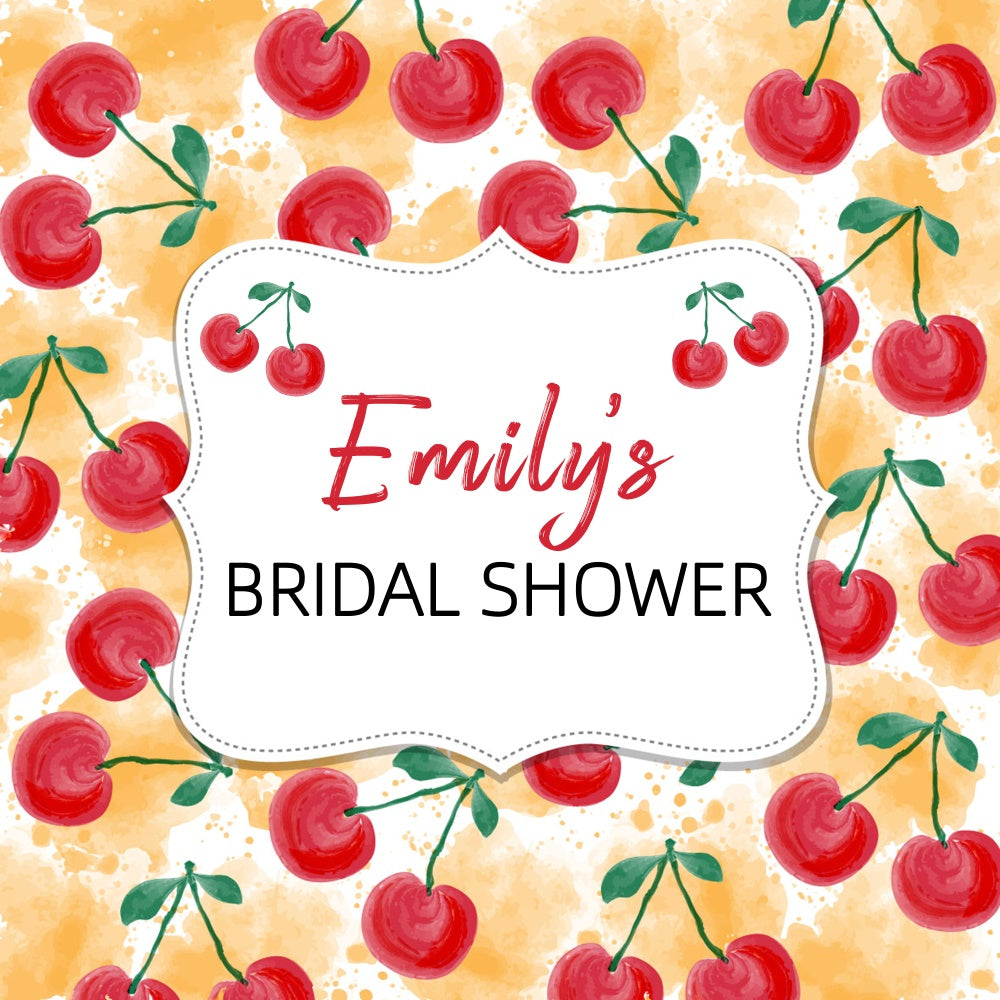 Backdrop For Bridal Shower Sweet Cherry Delight Custom Backdrop LXX6-104
