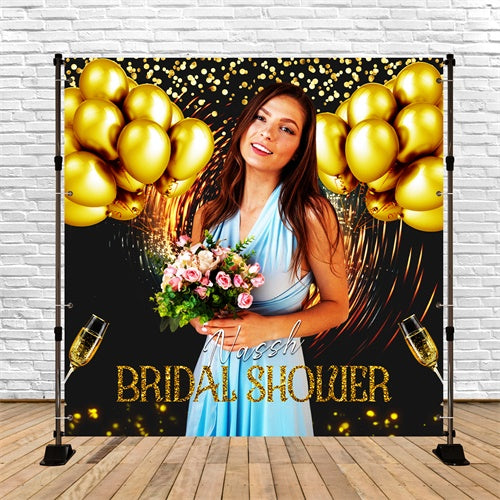 Wedding Photo Backdrop Glam Night Confetti Personalized Backdrop LXX6-122