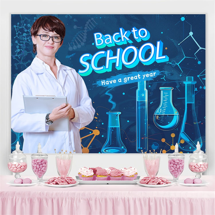 Chemistry Backdrop Blue Lab Learning Personalized Backdrop LXX6-41