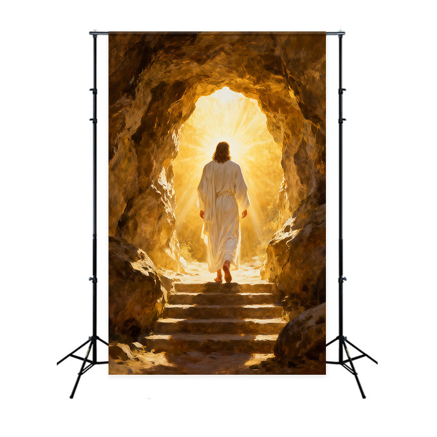 Christian Easter Backdrop He Is Risen Morning Glory Easter Backdrops For Pictures LXX61-135