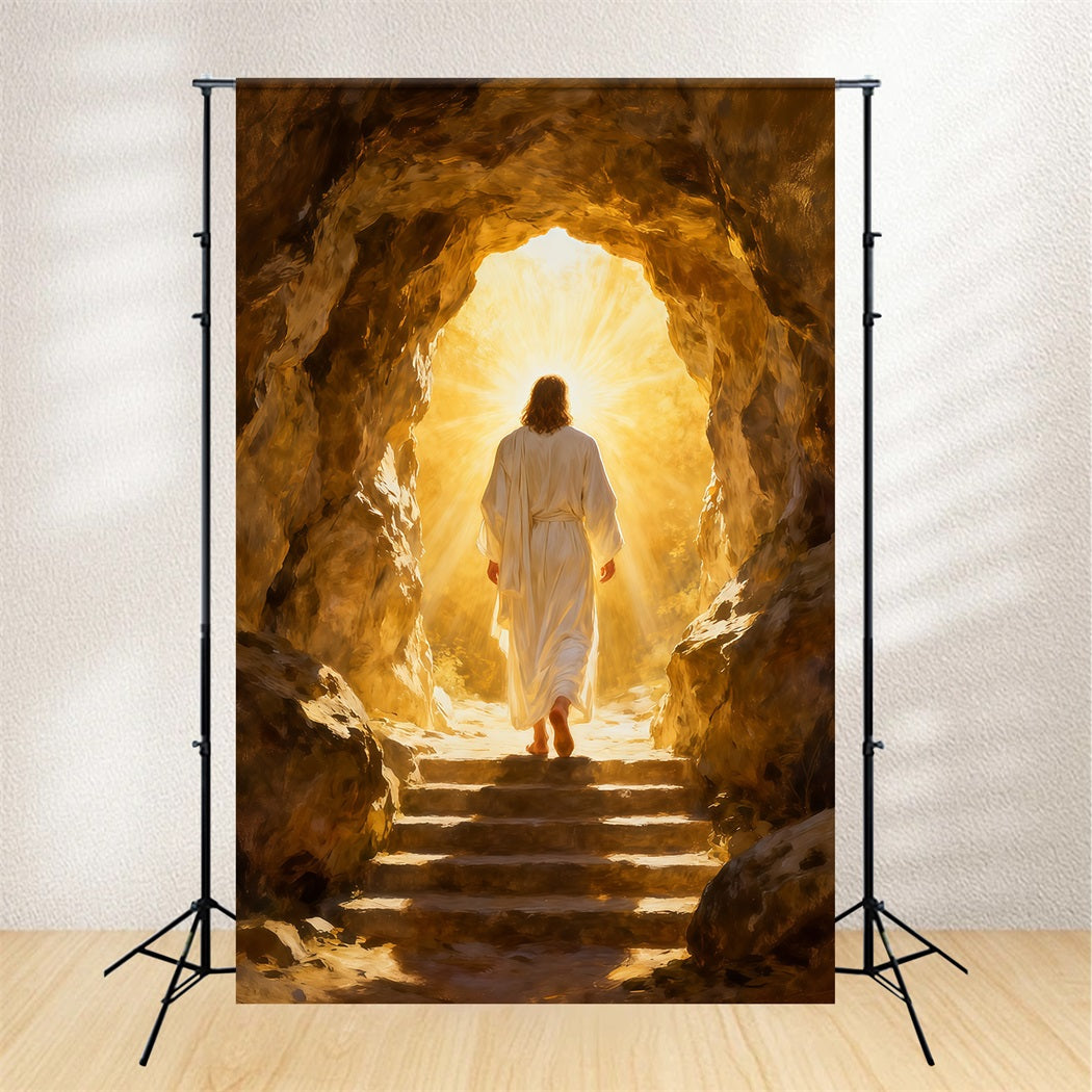 Christian Easter Backdrop He Is Risen Morning Glory Easter Backdrops For Pictures LXX61-135