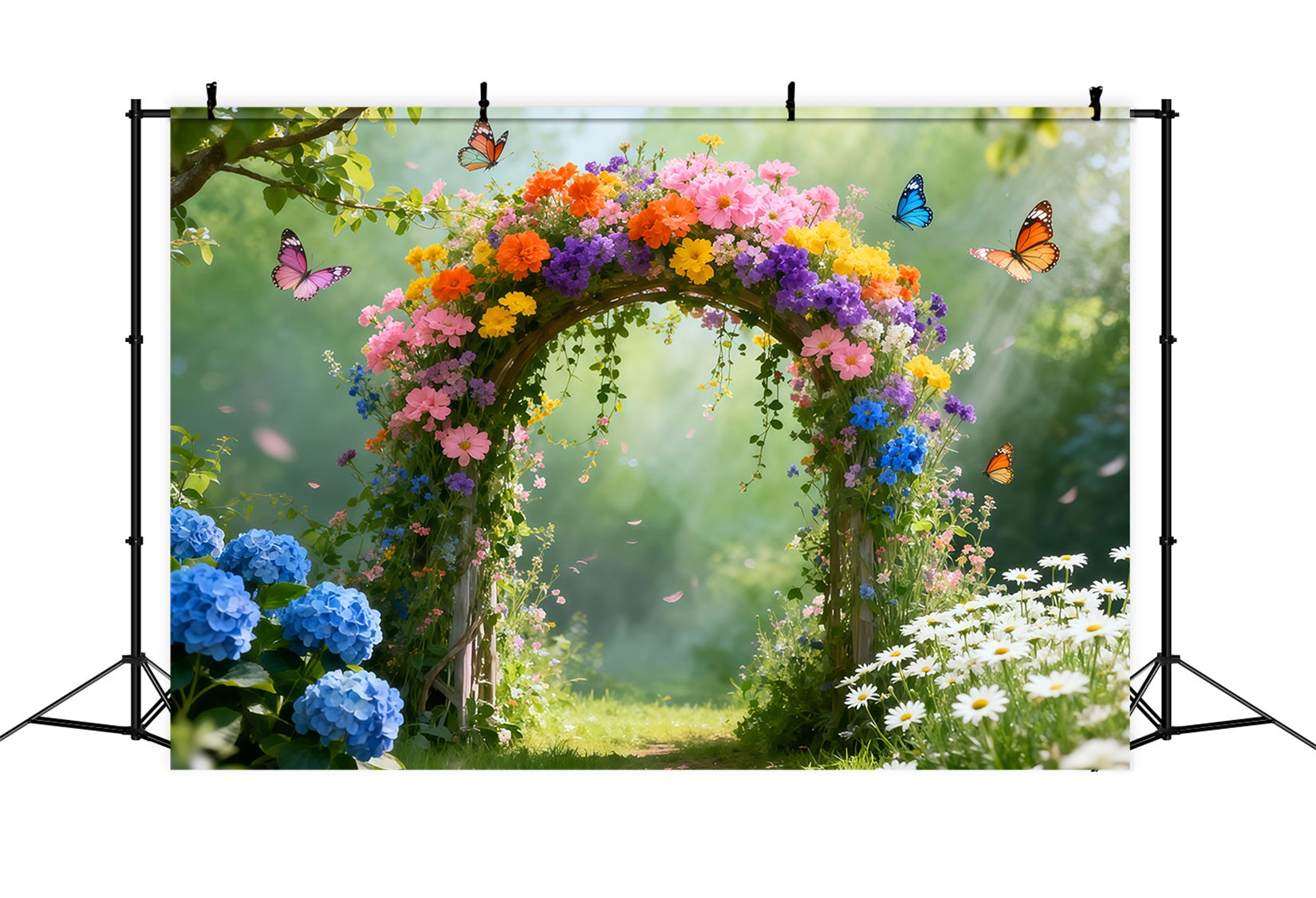 Butterfly Backdrops Wildflower Arch Meadow Forest Spring Backdrop Ideas LXX61-161