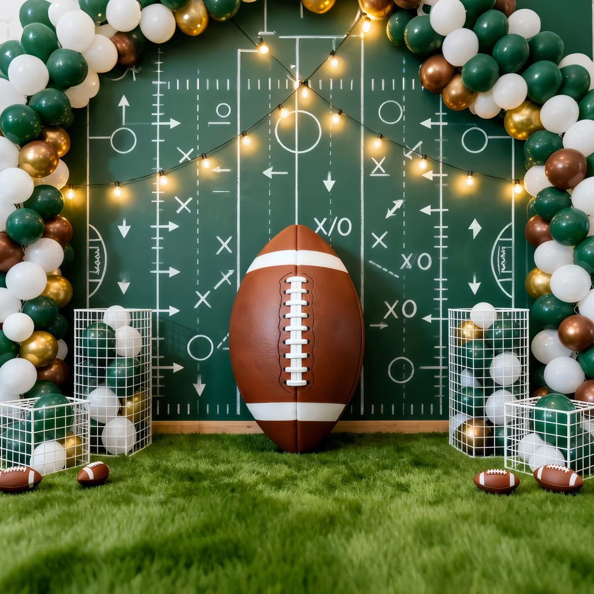 Football Backdrops Playbook Field Balloon Display Sports Backdrops LXX61-213