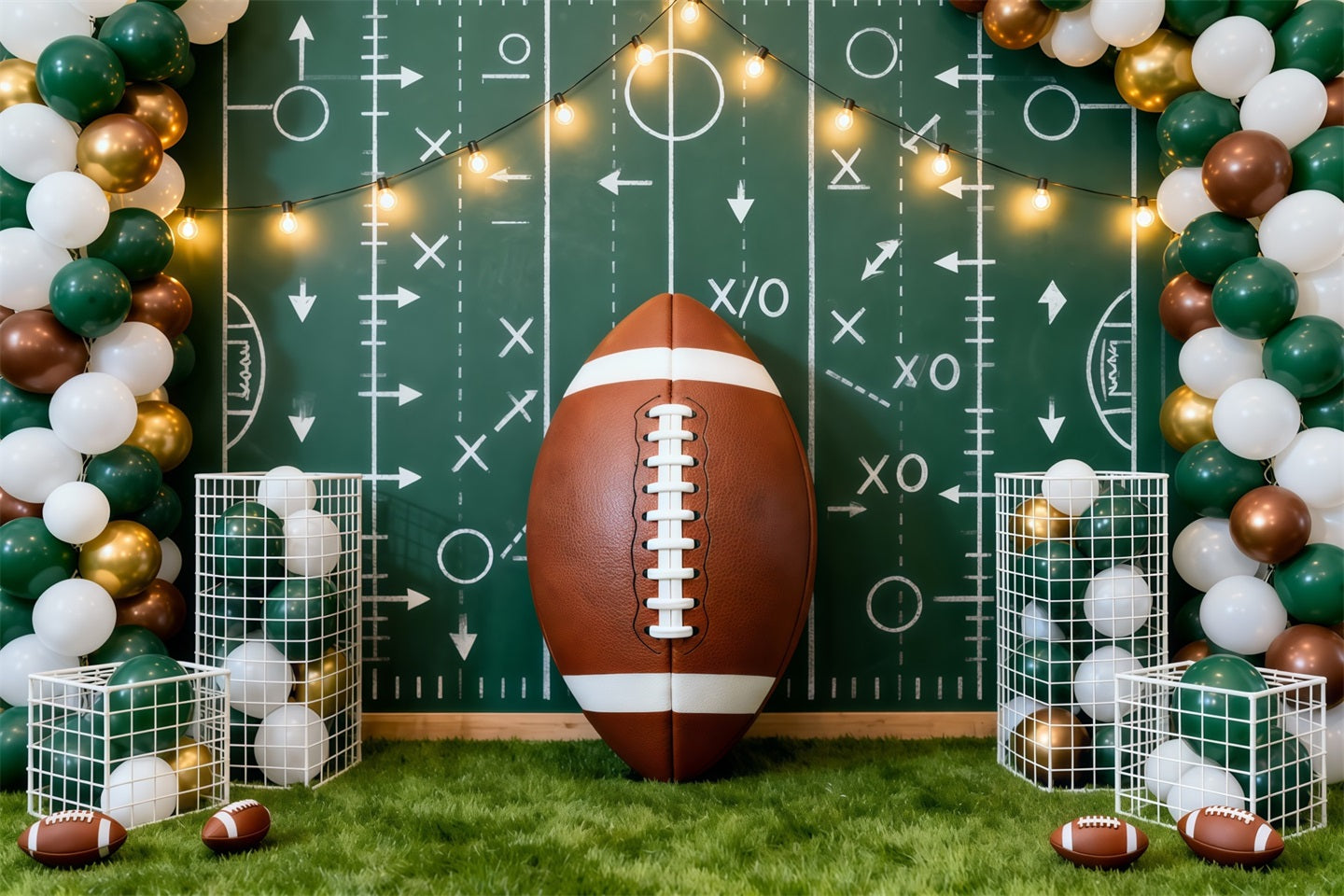 Football Backdrops Playbook Field Balloon Display Sports Backdrops LXX61-213