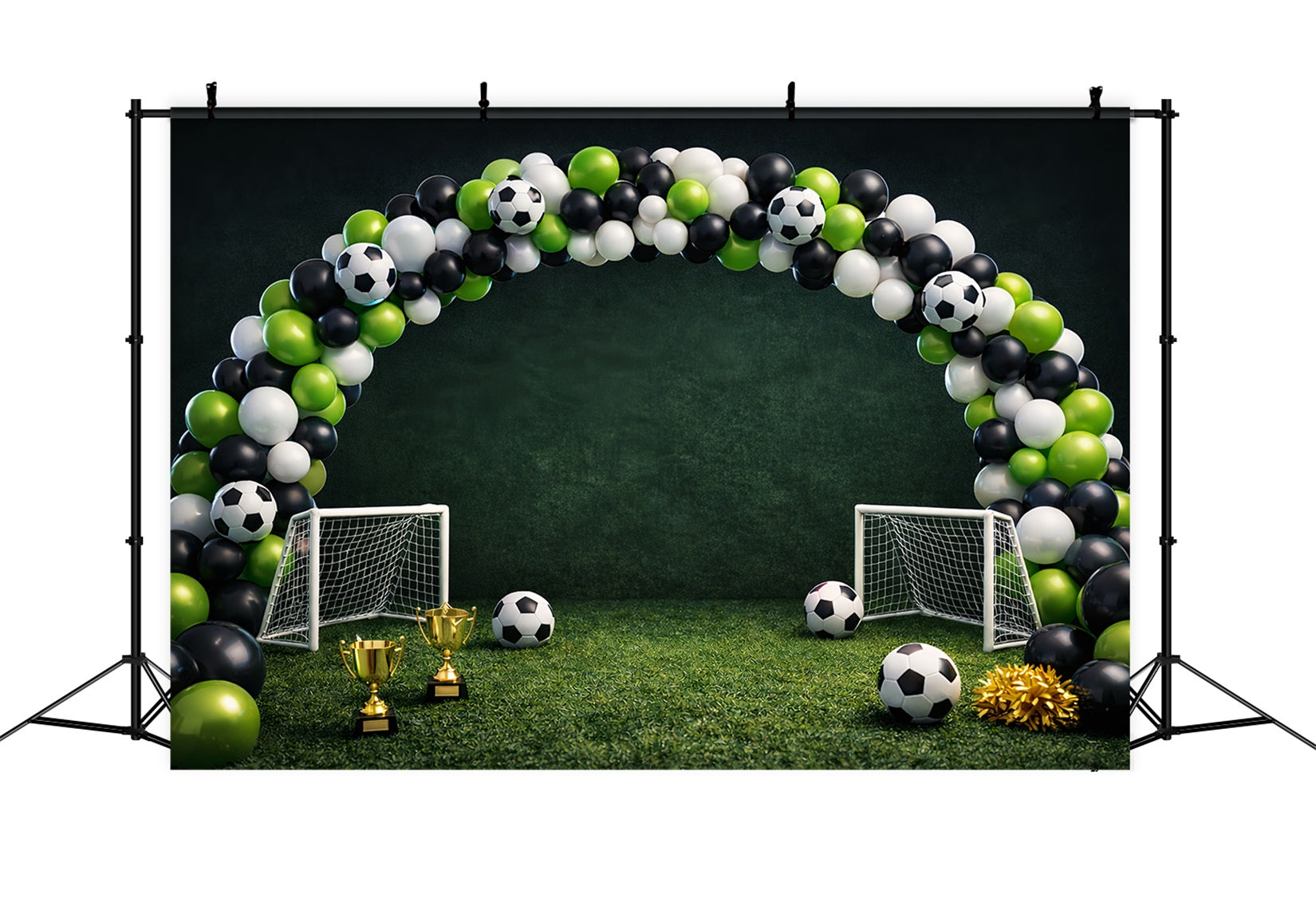 Soccer Field Backdrop Championship Goal Arch Arena Sport Backdrop LXX61-214