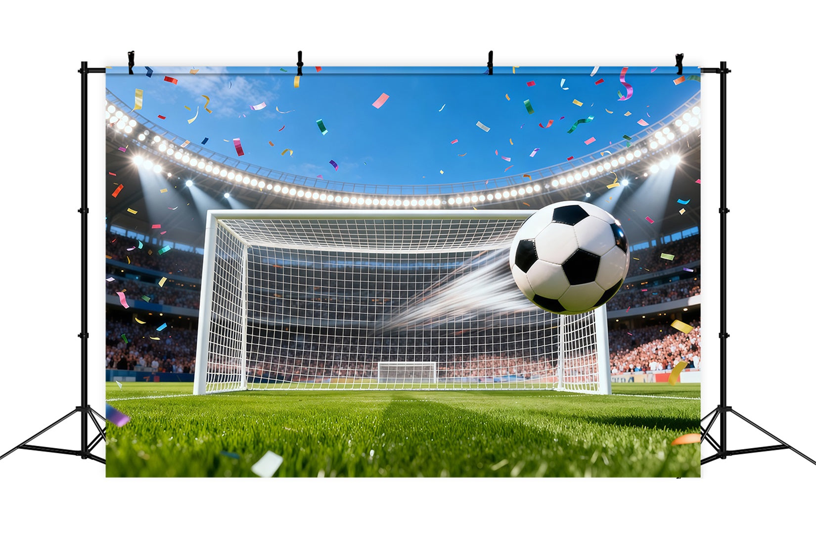 Soccer Stadium Backdrop Field Victory Goal Moment Sports Photography Backdrops LXX61-215