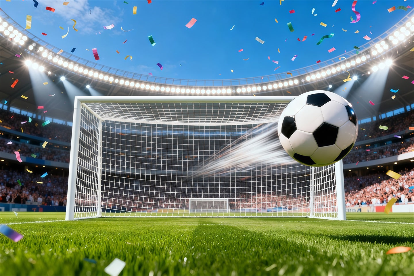 Soccer Stadium Backdrop Field Victory Goal Moment Sports Photography Backdrops LXX61-215
