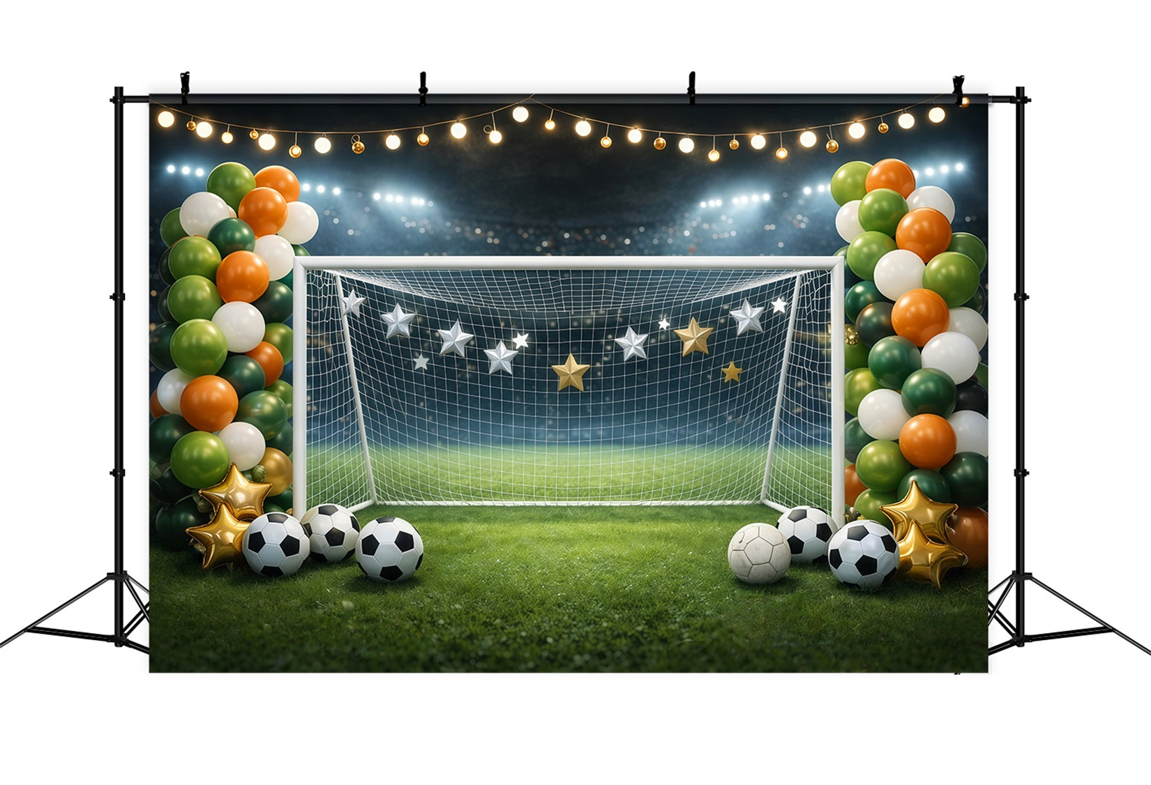 Soccer Stadium Backdrop Star Goal Championship Sports Photography Backdrop LXX61-219