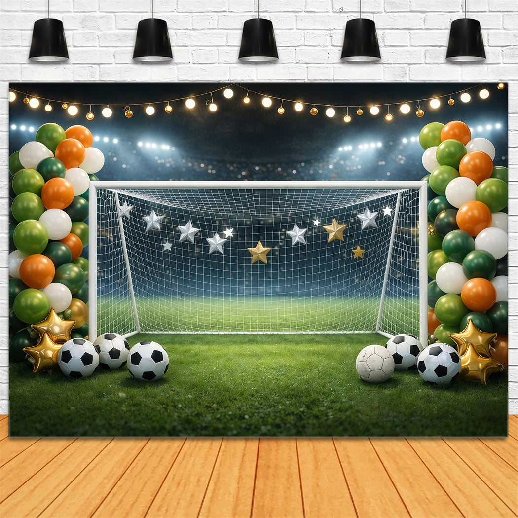 Soccer Stadium Backdrop Star Goal Championship Sports Photography Backdrop LXX61-219