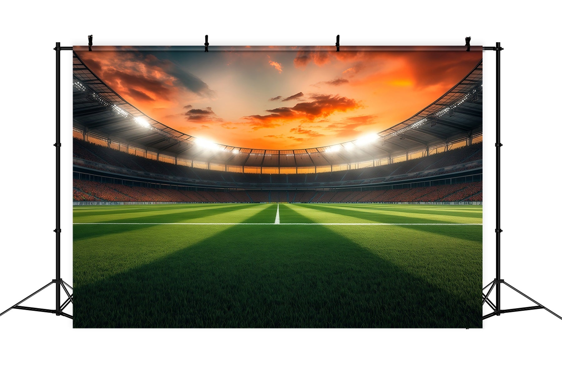 Football Backdrops Sunset Arena Field Panorama Sports Backdrops For Photography LXX61-221