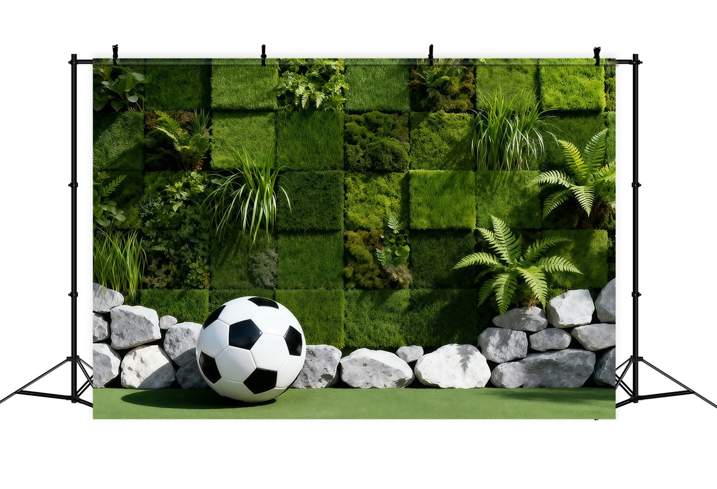Soccer Photography Backdrop Moss Wall Green Texture Sports Backdrops For Photography LXX61-230