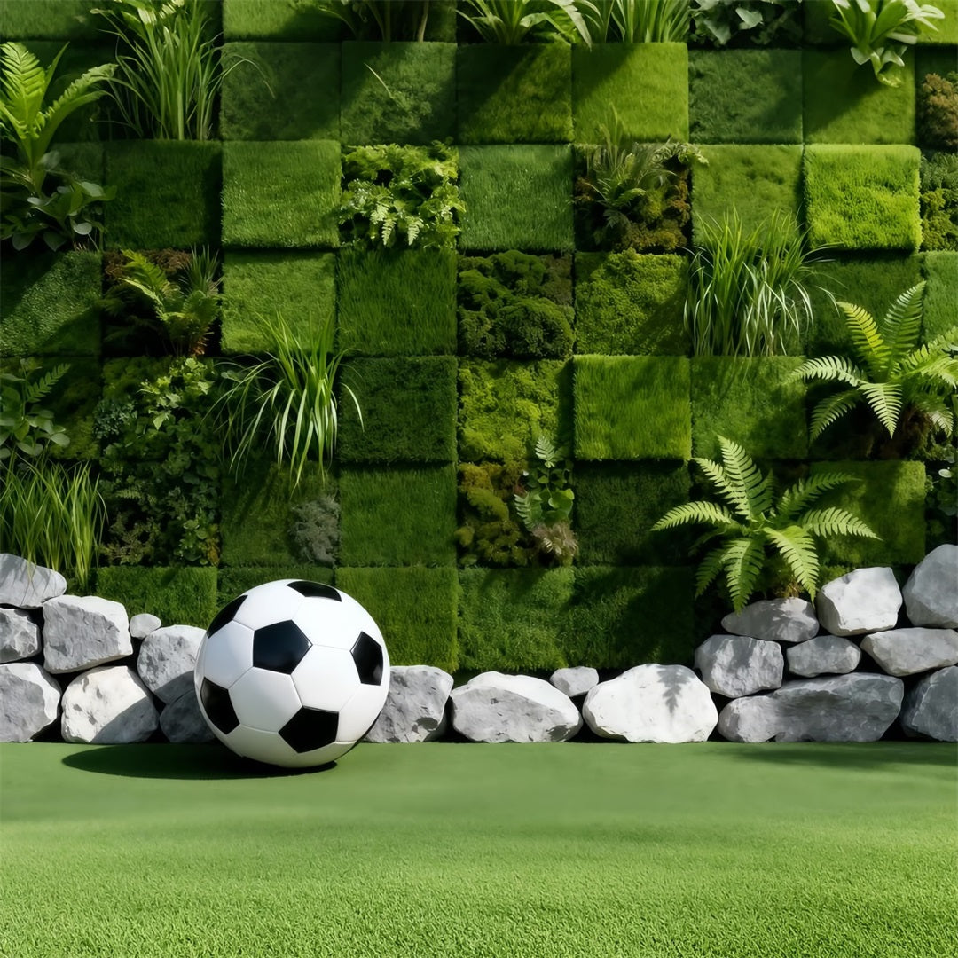 Soccer Photography Backdrop Moss Wall Green Texture Sports Backdrops For Photography LXX61-230