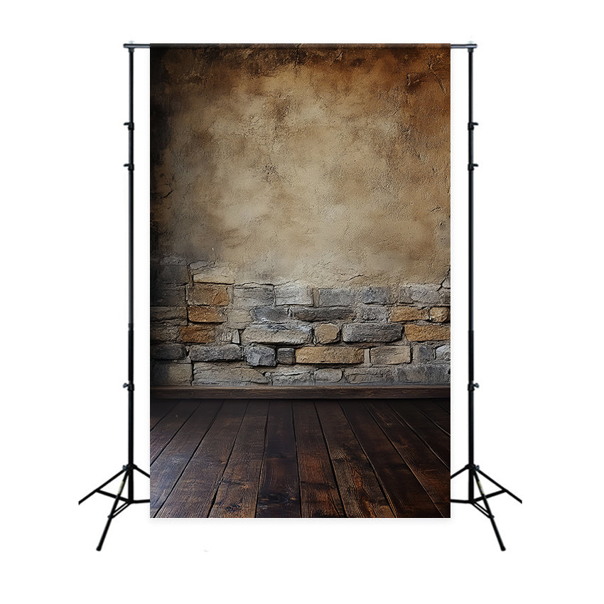 Portrait Photography Backdrops Vintage Stone Brick Wall Concrete Photo Backdrop LXX61-28