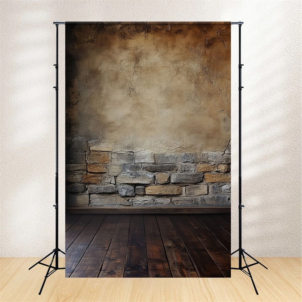 Portrait Photography Backdrops Vintage Stone Brick Wall Concrete Photo Backdrop LXX61-28