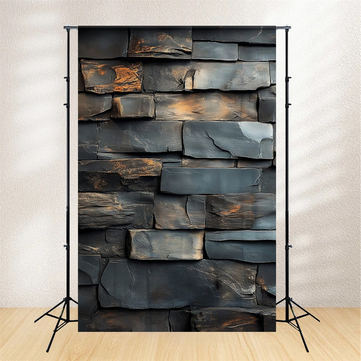 Portrait Studio Backdrop Charcoal Slate Stone Texture Brick Wall Backdrop LXX61-29