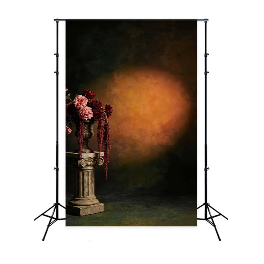 Portrait Backdrop Moody Amber Shadow Flower Professional Portrait Backdrops LXX61-3