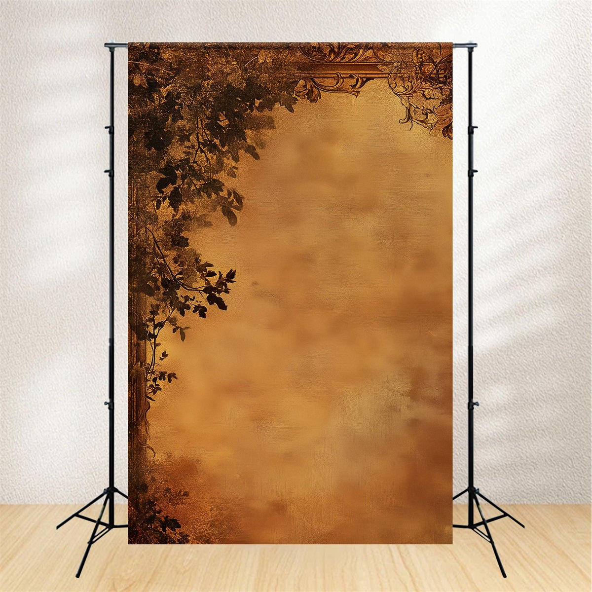 Portrait Photo Backdrops Antique Sepia Botanical Border Family Portrait Backdrop LXX61-31