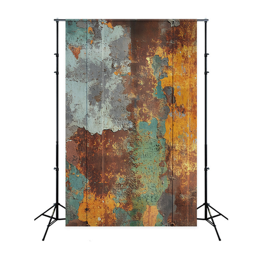 Professional Portrait Backdrops Rustic Patina Peeling Paint Concrete Photo Backdrop LXX61-33
