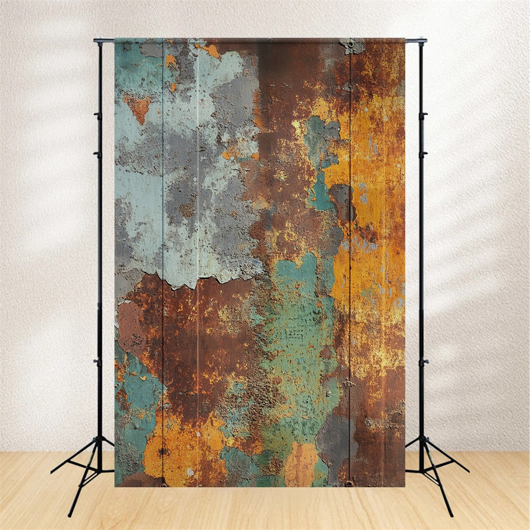 Professional Portrait Backdrops Rustic Patina Peeling Paint Concrete Photo Backdrop LXX61-33