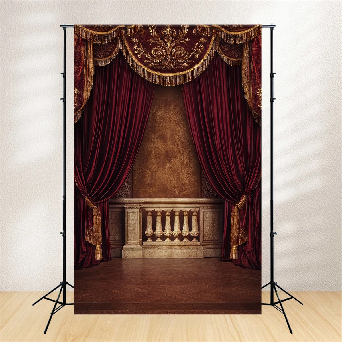 Studio Portrait Backdrops Baroque Velvet Curtain Interior Antique Photo Backdrop LXX61-34