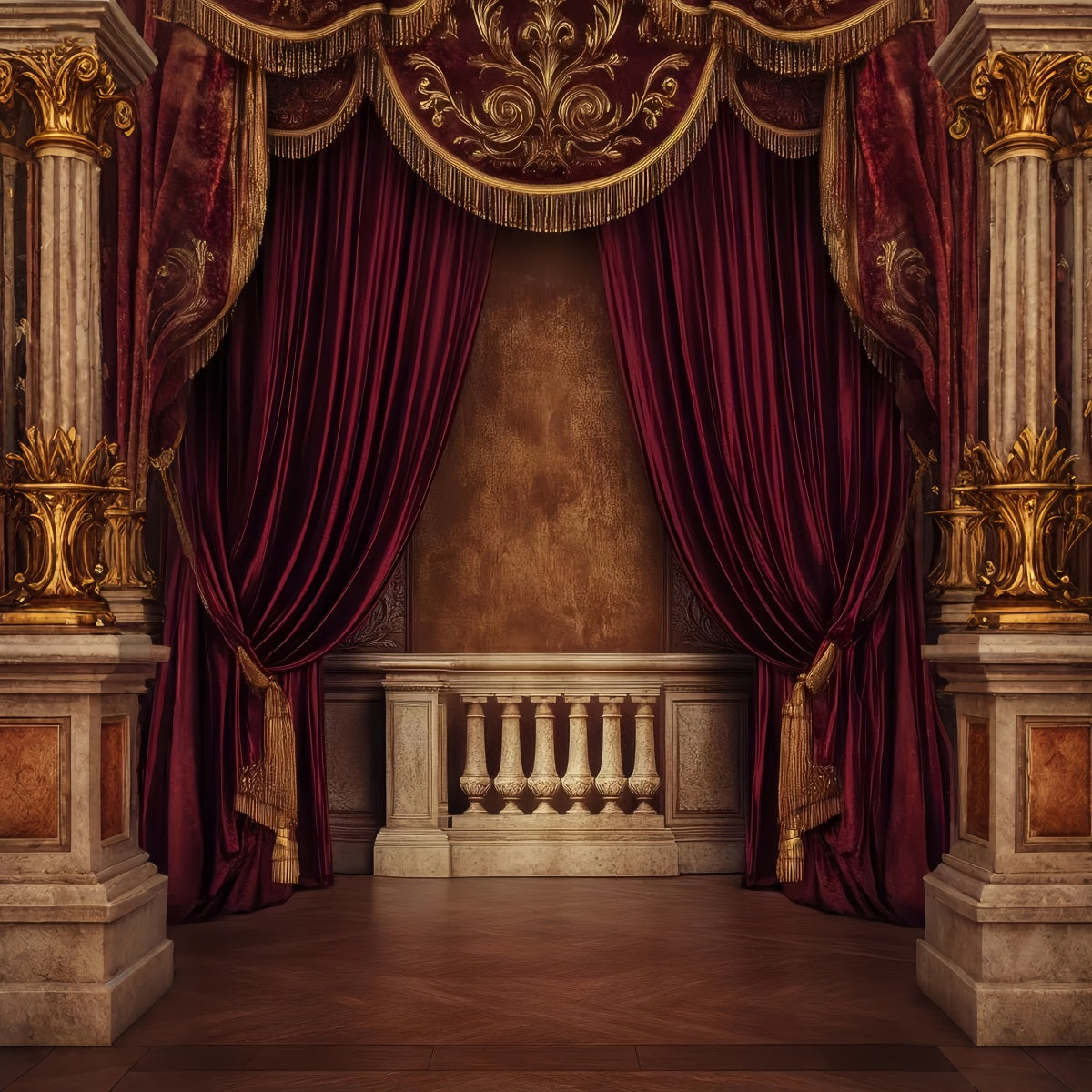 Studio Portrait Backdrops Baroque Velvet Curtain Interior Antique Photo Backdrop LXX61-34