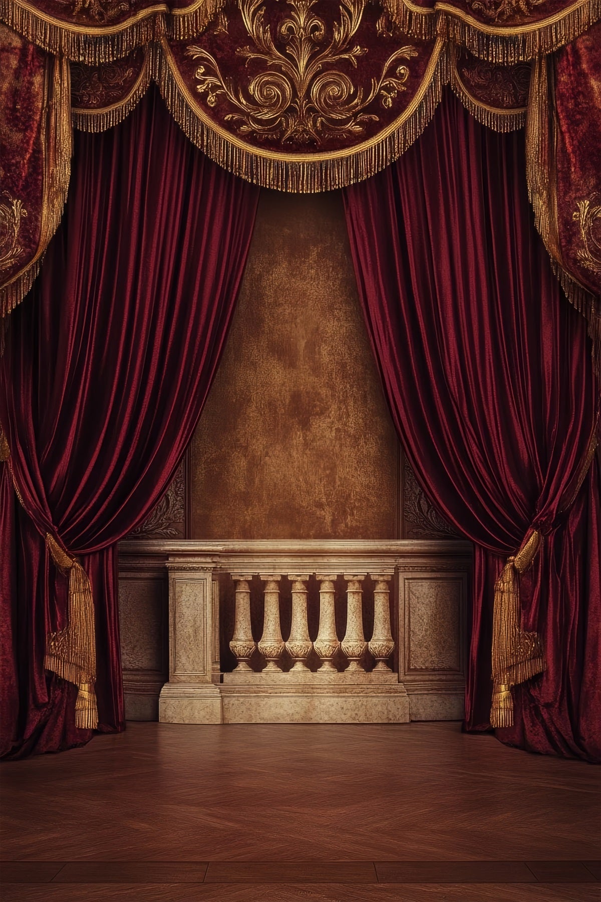 Studio Portrait Backdrops Baroque Velvet Curtain Interior Antique Photo Backdrop LXX61-34