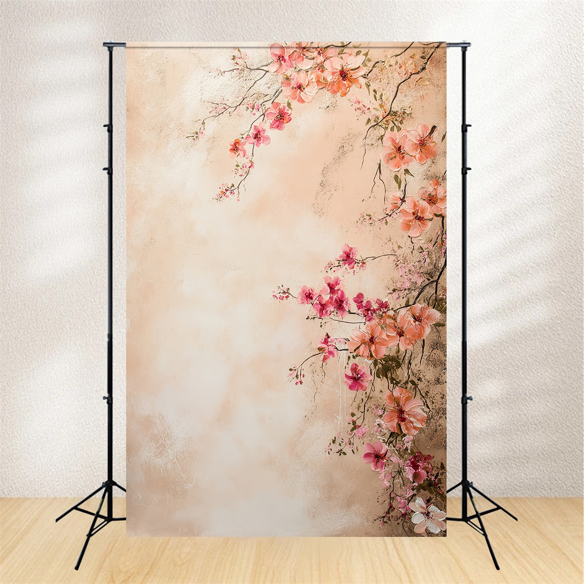 Portrait Photography Backdrops Blush Blossom Painted Wall Portrait Backdrop LXX61-4