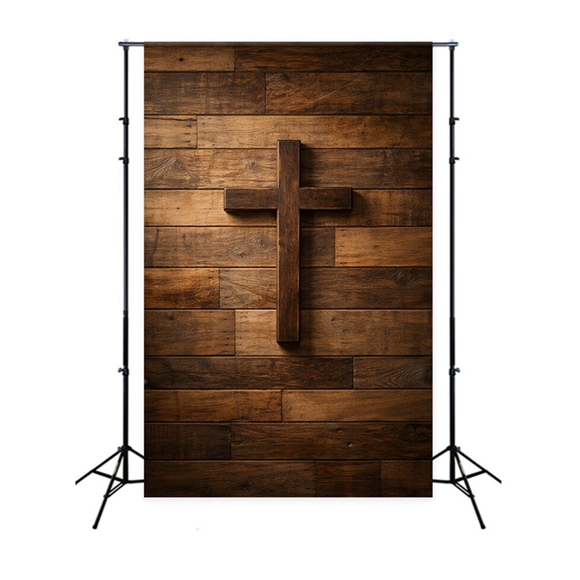 Christian Easter Backdrops Rustic Wooden Cross Wall Photo Backdrops Easter LXX61-50