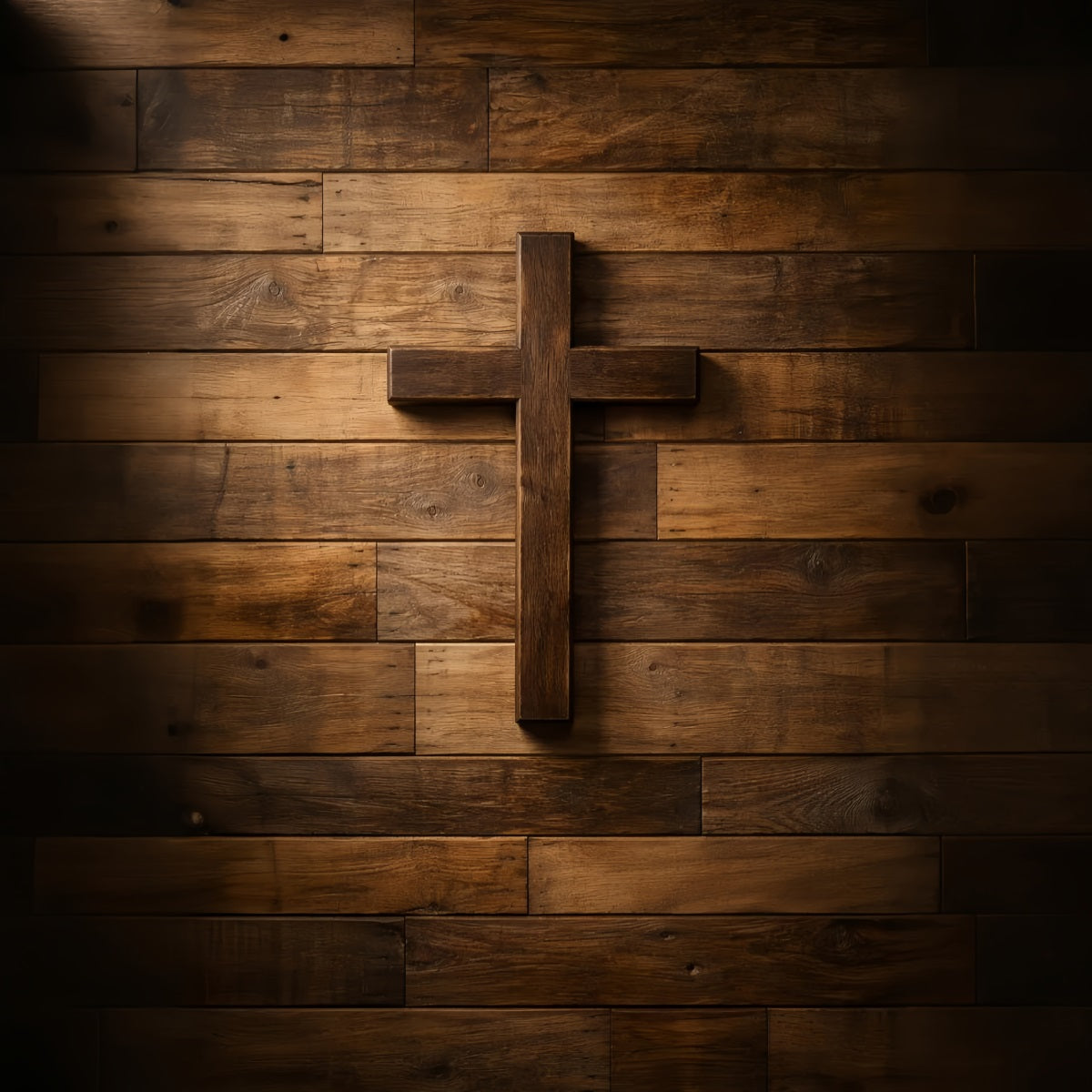 Christian Easter Backdrops Rustic Wooden Cross Wall Photo Backdrops Easter LXX61-50