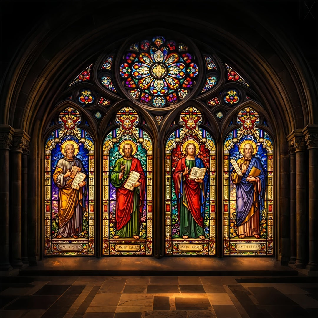 Church Easter Backdrop Ideas Saint Apostles Cathedral Glass Photo Backdrop For Easter LXX61-54