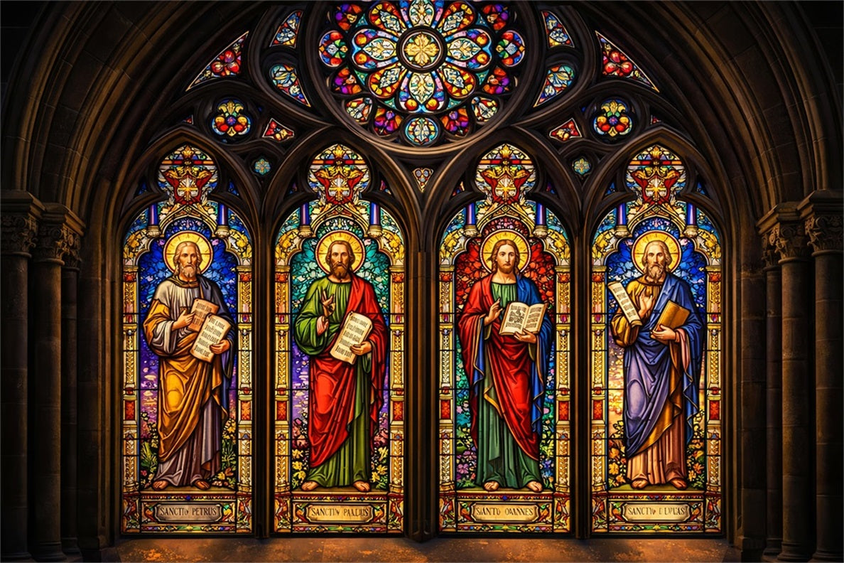 Church Easter Backdrop Ideas Saint Apostles Cathedral Glass Photo Backdrop For Easter LXX61-54