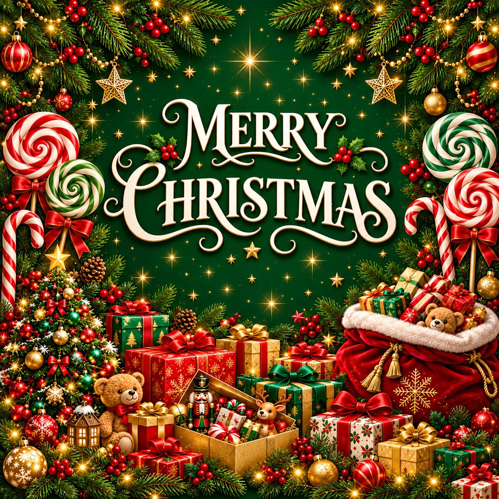 Christmas Gift Garage Door Banner Festive Candy Display Christmas Garage Door Cover LXX610-100-1 Car