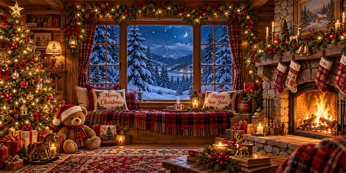 Cozy Christmas Garage Door Cover Fireplace Socks Window Christmas Garage Door Banner LXX610-13-2 Car