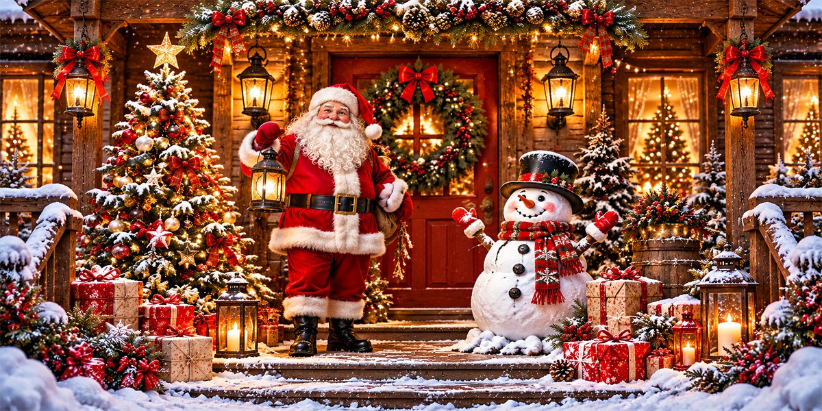 Santa Claus Christmas Garage Door Cover Snowman Porch Gifts Christmas Garage Door Banner LXX610-4-2 Car